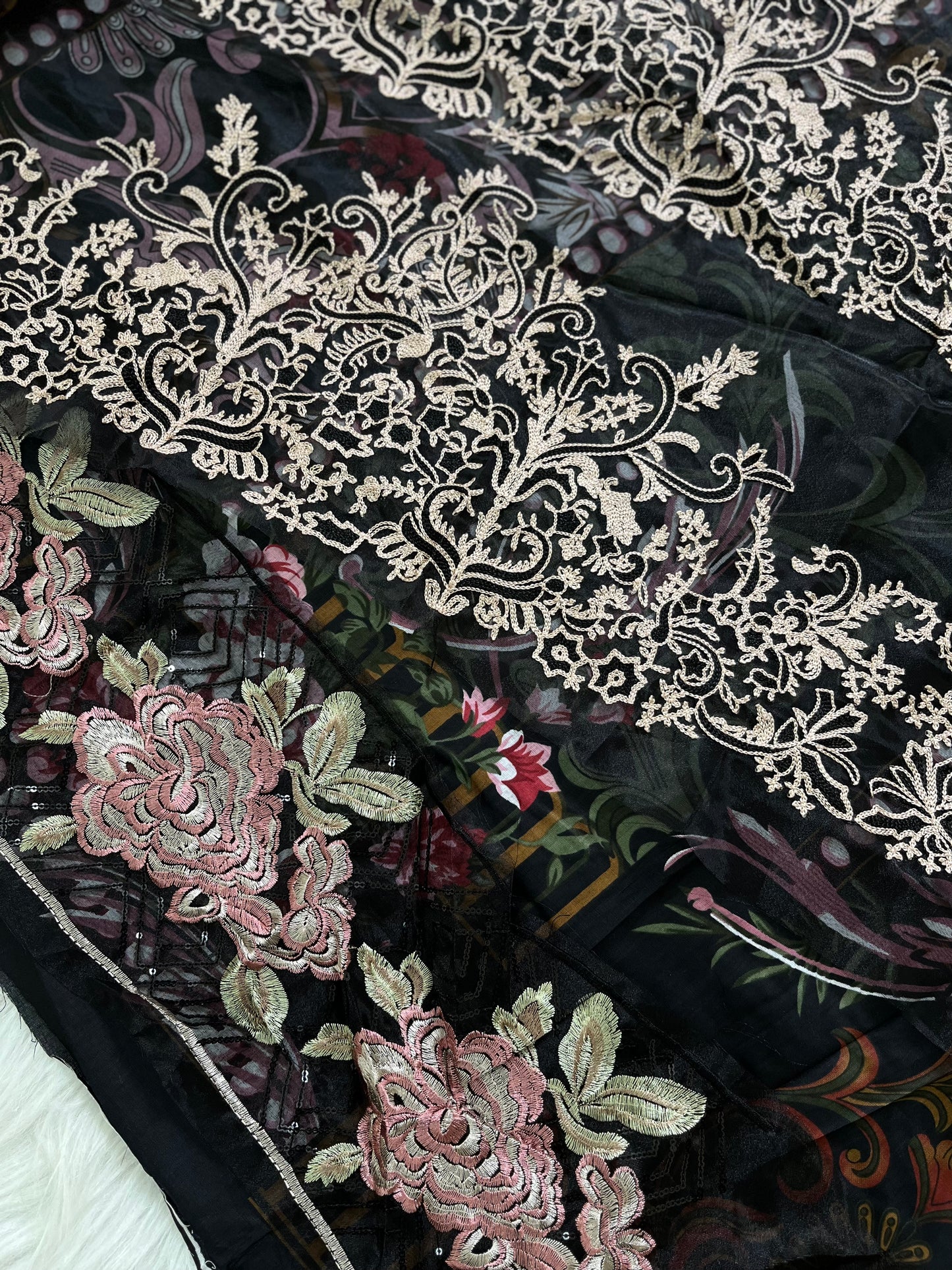 Exclusive  printed casual suit -firdous