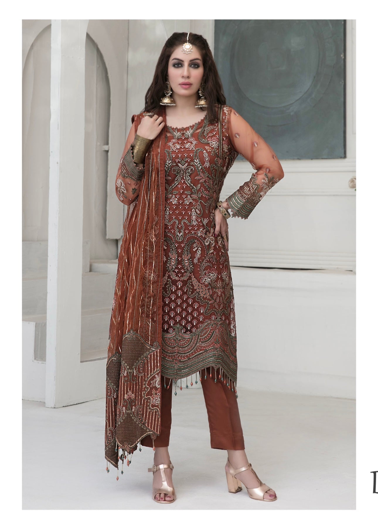 Pure chiffon semi stitched suit-1