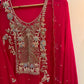 Premium Chiffon handwork suit with   bottom and chiffon dupatta