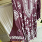 Authentic chikankaari embroidered suit-purple