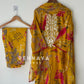 Printed casual suit with chiffon dupatta-fr yellow