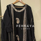 Designer roman silk real mirror work pakistani suit