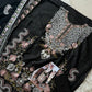 Cotton  embroidered suit with net dupatta-14094