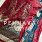 Printed casual suit with chiffon dupatta-1004 maroon