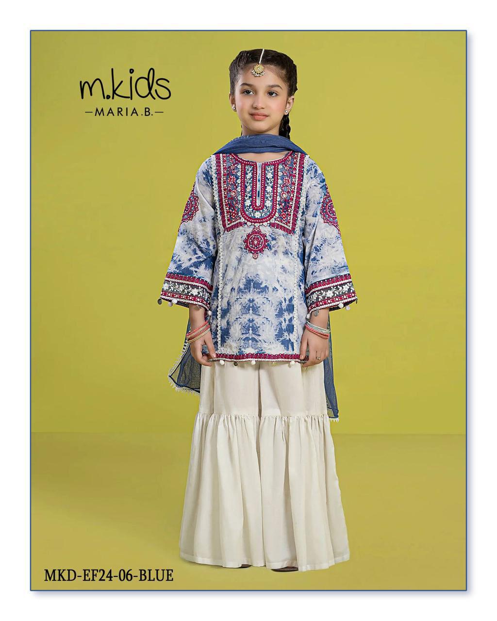 Kids party wear -ready to wear MKD-EF24-06-BLUE