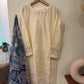 Pakistani embroidered suit with muslin dupatta-1004(N)