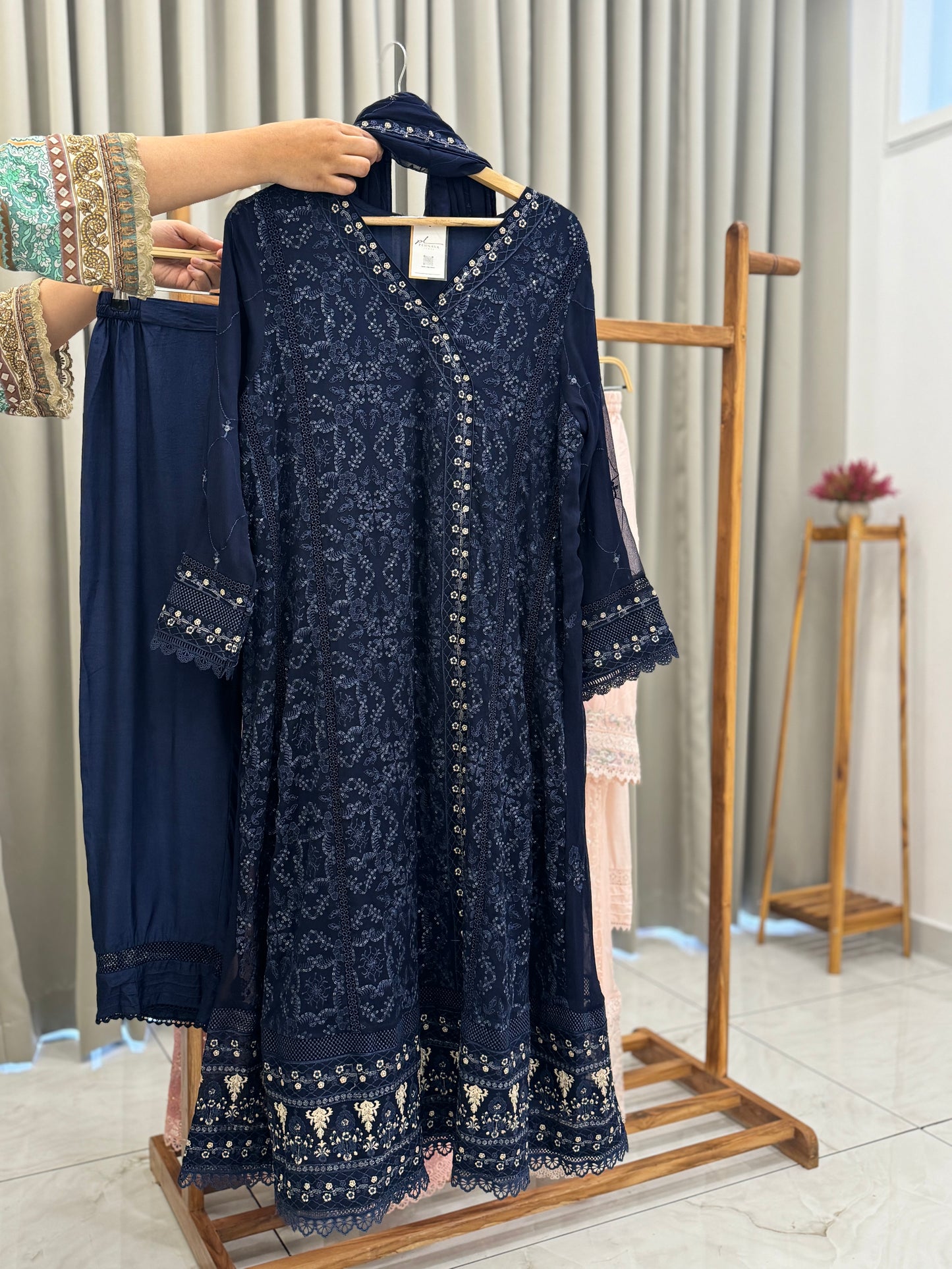 Pakistani pure chiffon Anarkali-aghanoor