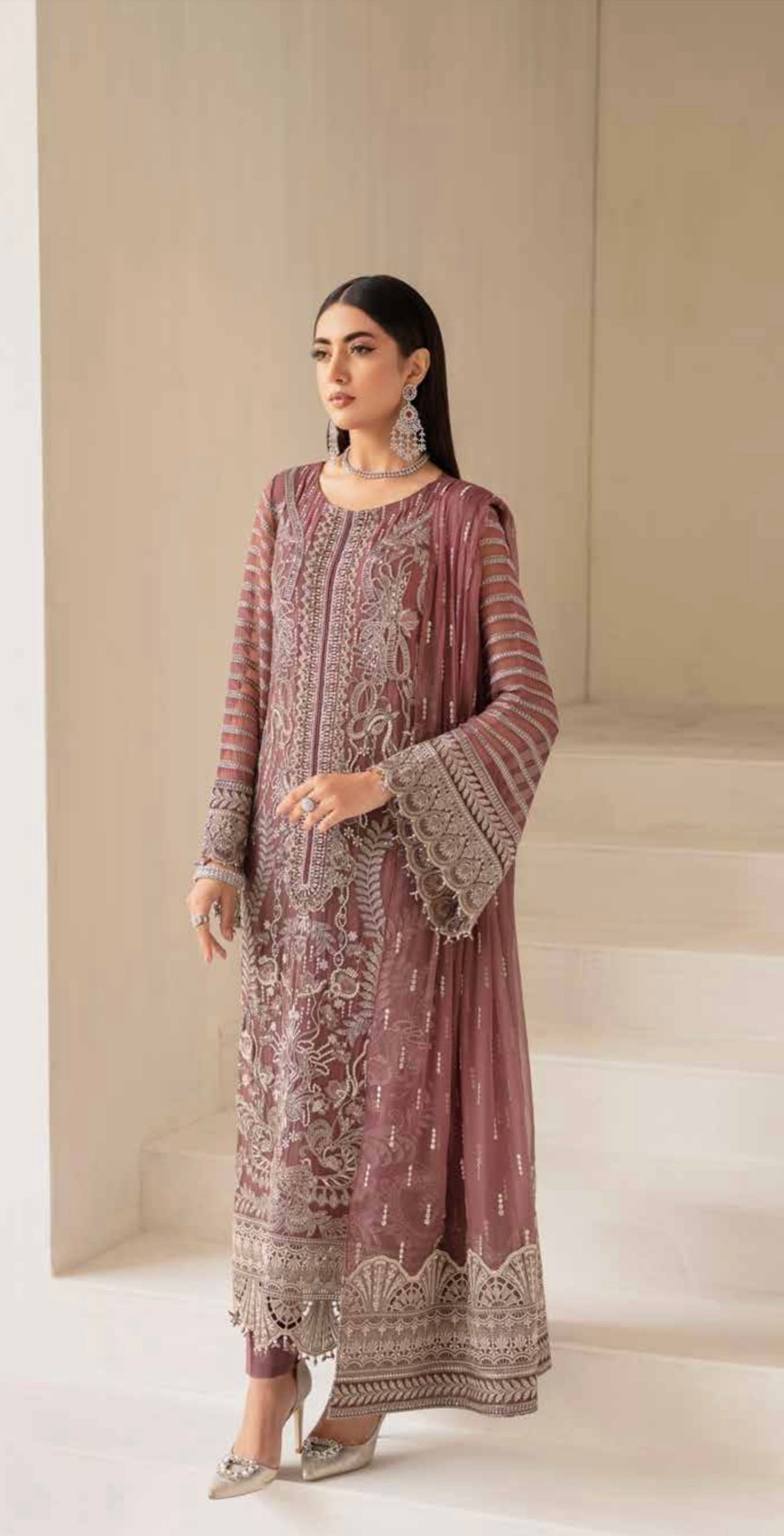 Luxury chiffon embroidered party wear-03