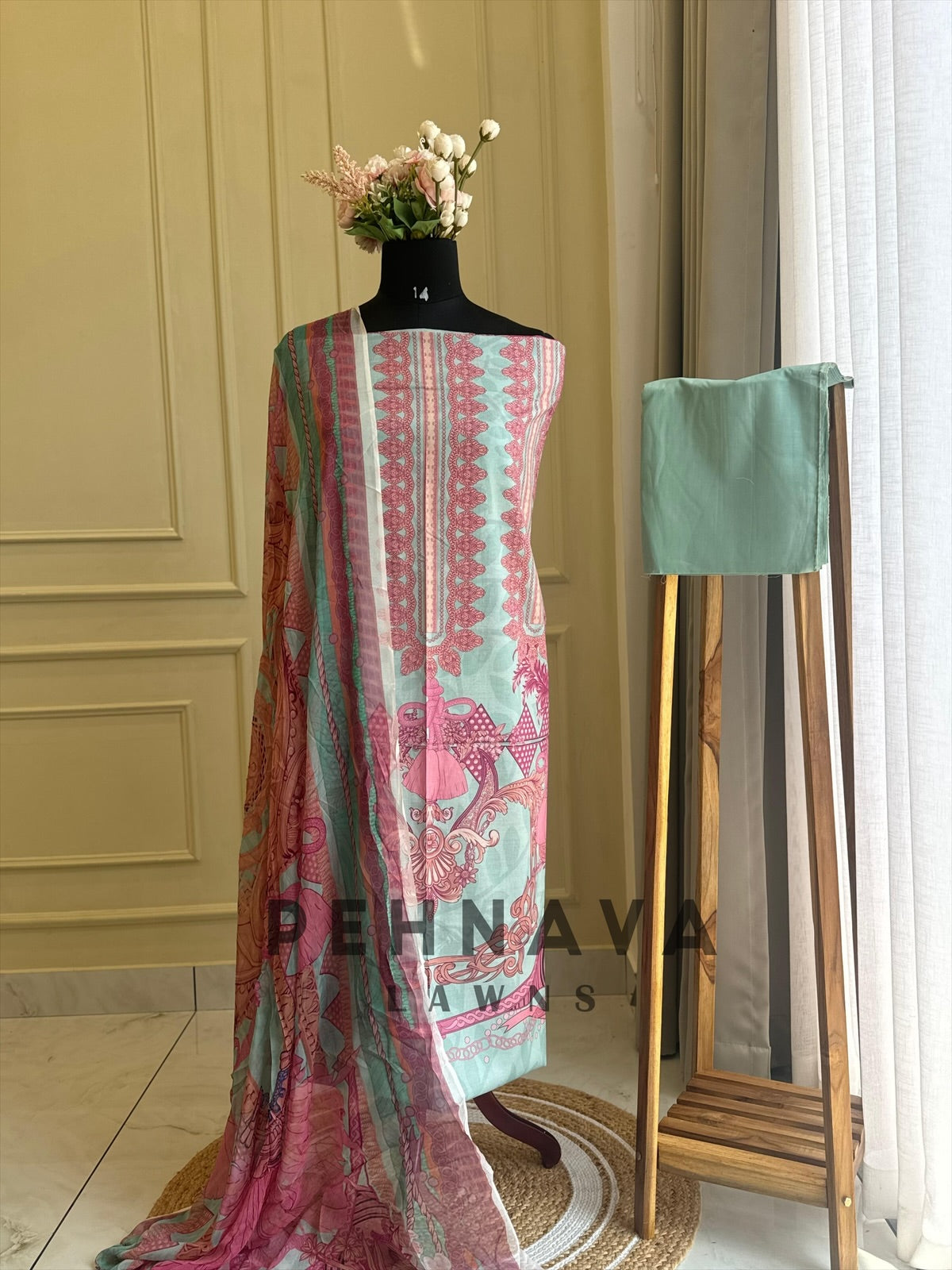 Trendy Jade Lawn Suit-J2