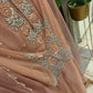 Premium Chiffon handwork suit with bottom and organza dupatta-2219