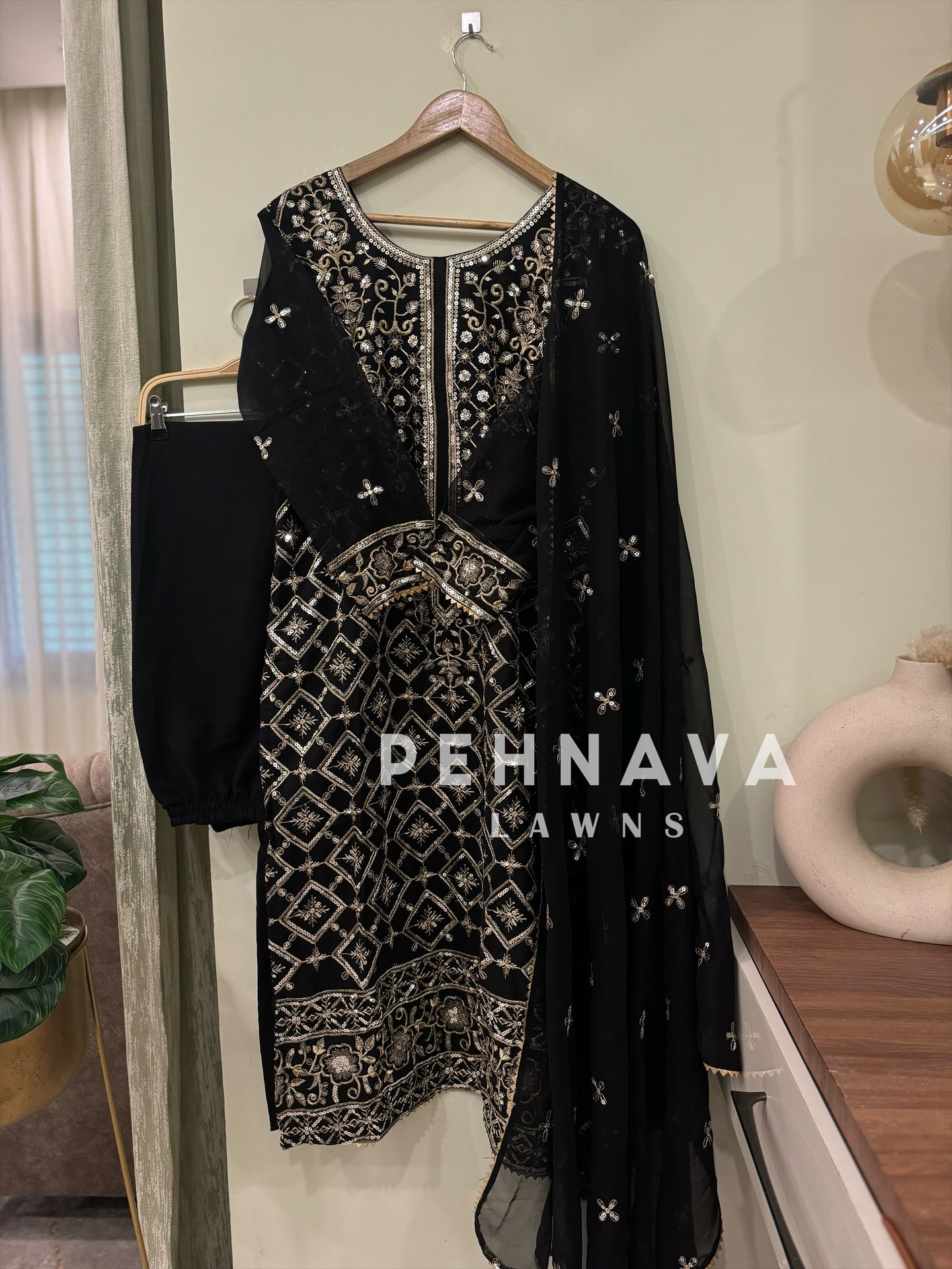 Designer party wear long pakistani suit