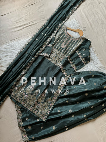 Chinnon embroidered ready to wear  with wide palazzos