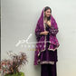 Embroidered velvette suit -purple