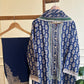 Khaadi Classic Embroidered Lawn Suit –blue size M