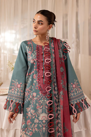 Embroidered lawn with lawn dupatta-5