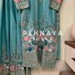 Chinnon embroidered ready to wear suit with wide palazzos-3 color options