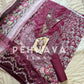 Printed casual suit with chiffon dupatta - 3388