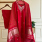 Russian silk suit with gajji silk woven dupatta-8579