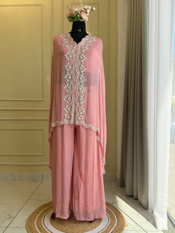 Chinnon handworked indonwestern kaftan-pink