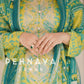 Printed casual suit with chiffon dupatta-3397