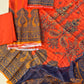 Pure lawn suit with full size chiffon dupatta-orange