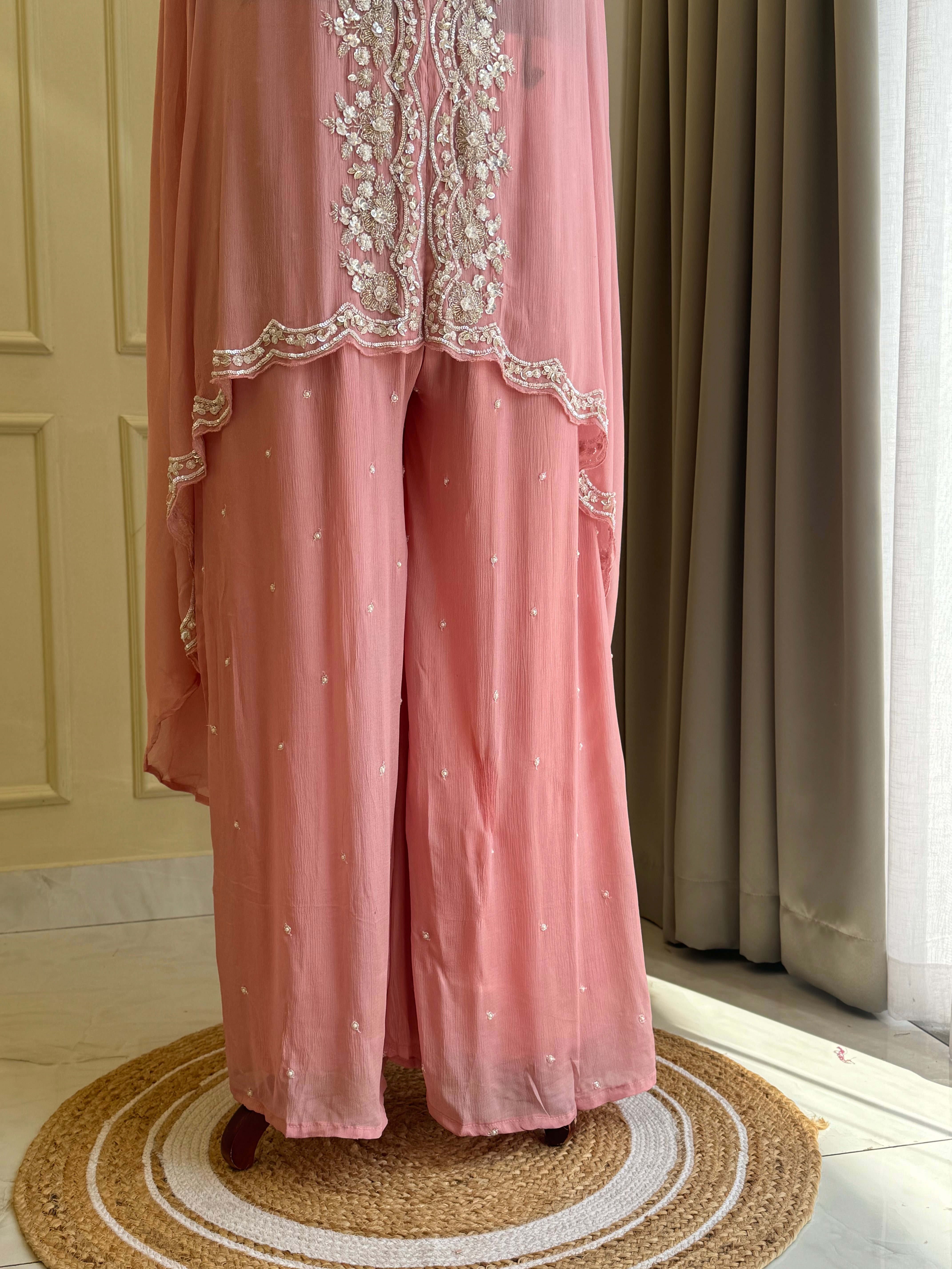 Chinnon handworked indonwestern kaftan-pink