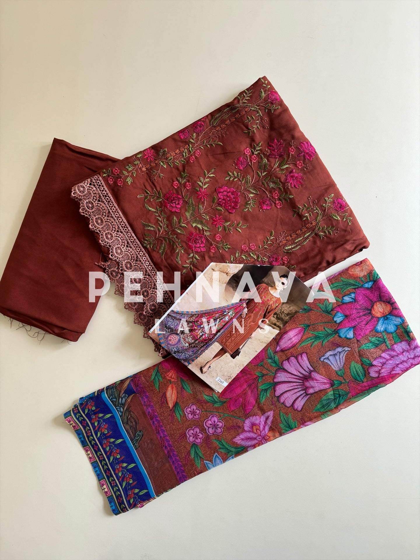 Rayon embroidered casual wear-3360