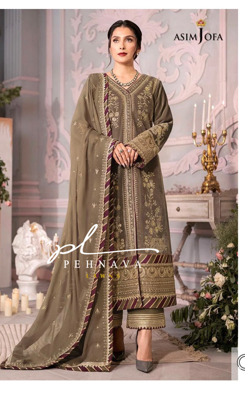 Georgette embroidered party wear -hs 1506