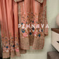 Chinnon embroidered ready to wear suit with wide palazzos-3 color options