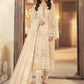 Off white Georgette embroidered party wear