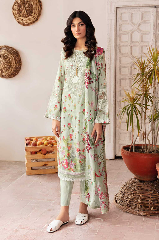 Comfy cotton co-od suit with chiffon dupatta-3470