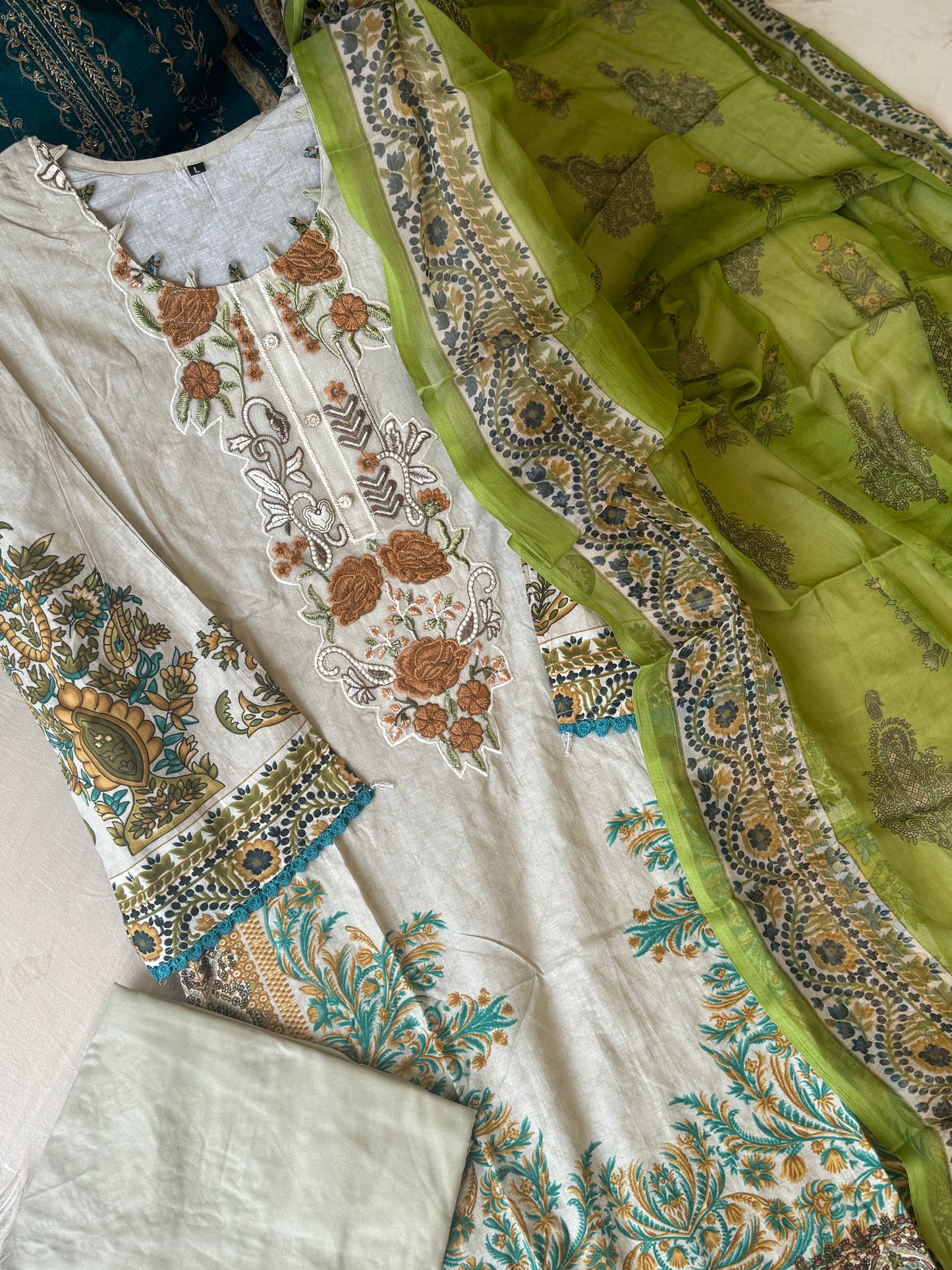 Cotton printed casual suit-pakistani