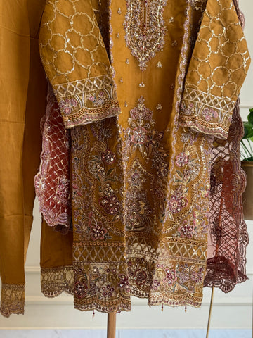 Pakistani pure organza pret wear -7