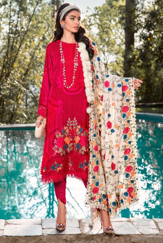 Cotton printed suit with chiffon dupatta -530