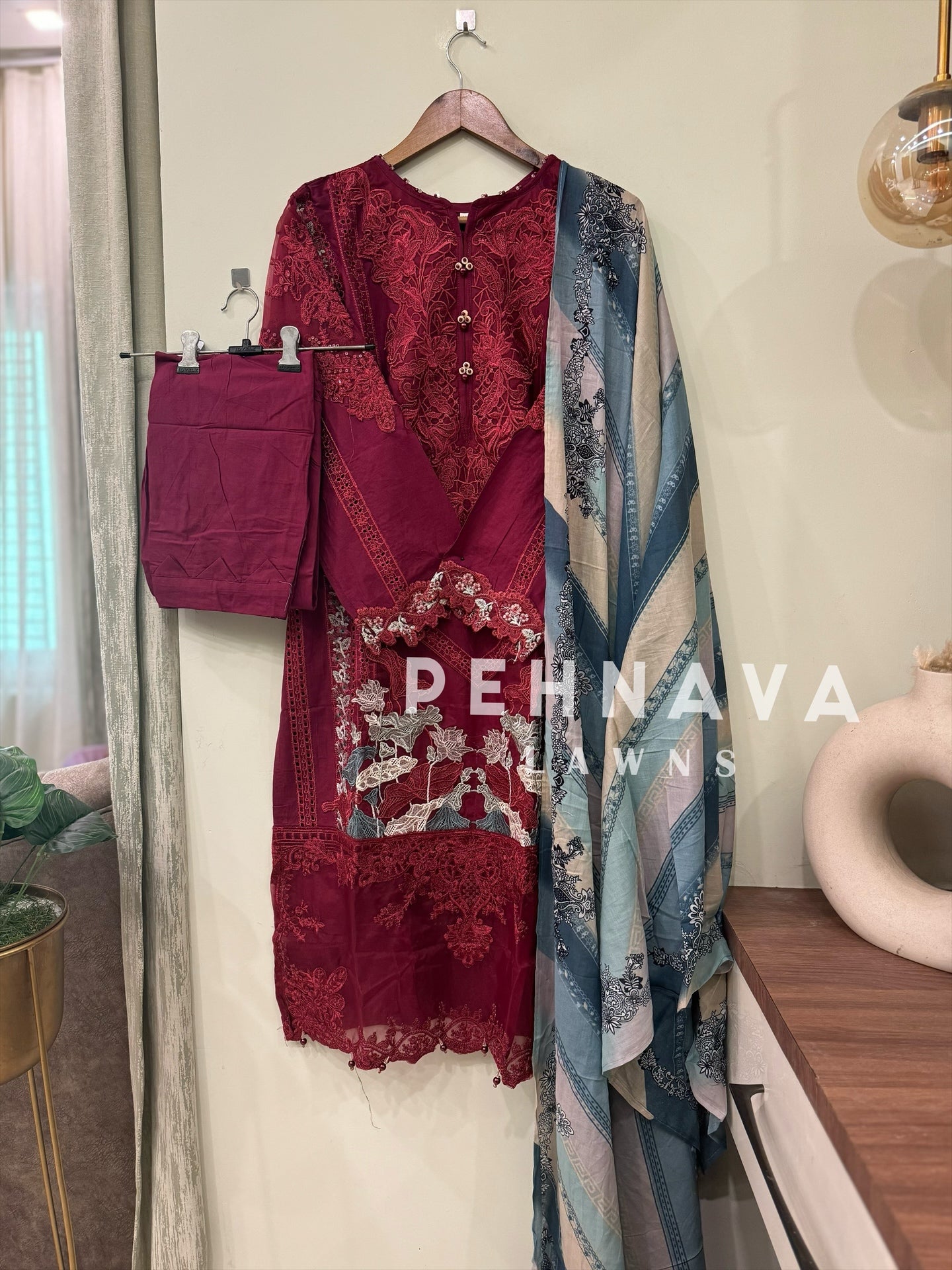 Paki  embroidered suit -cs