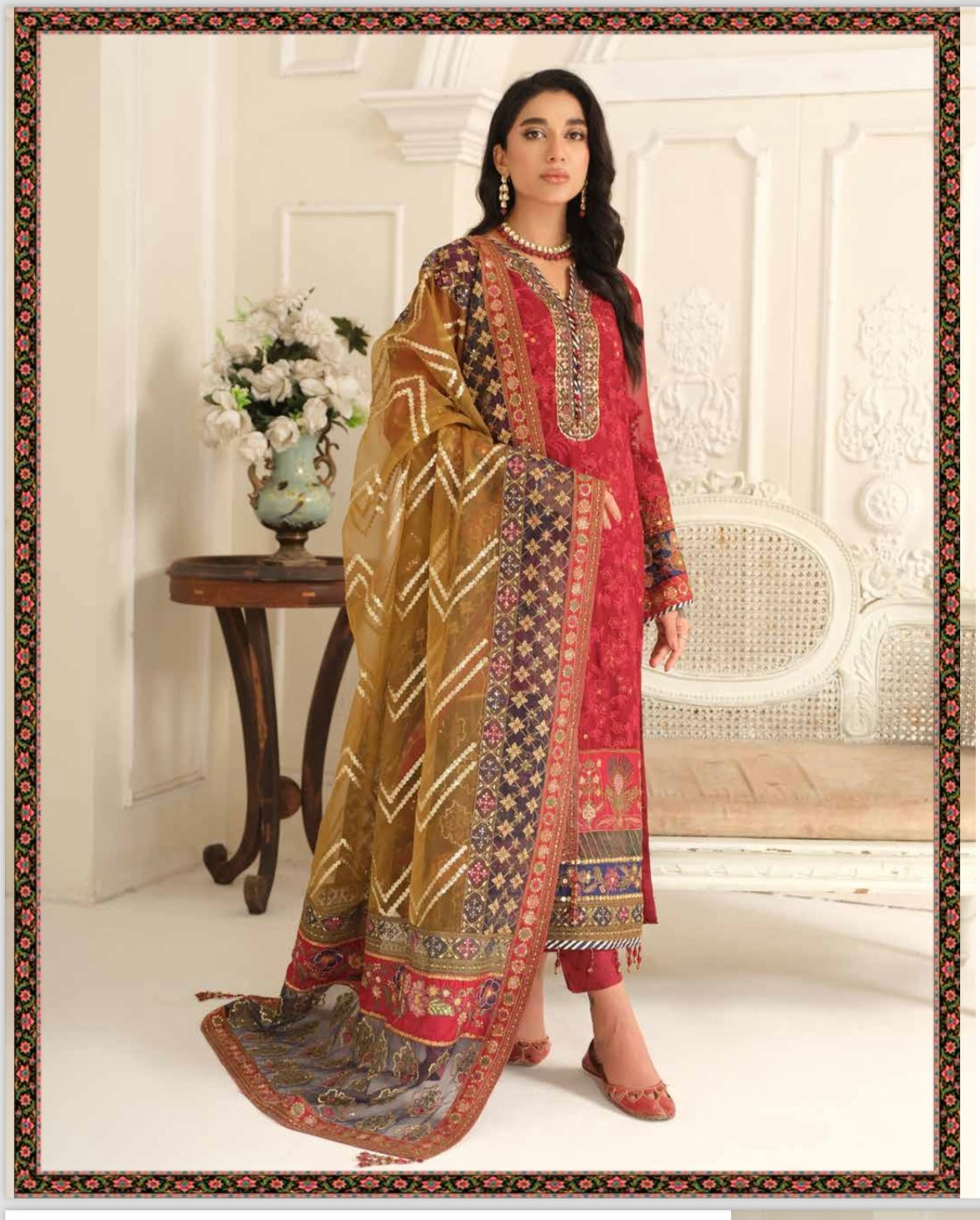 Pure chiffon semi stitched suit-n4