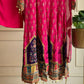 Pakistani Printed Anarkali-Pink