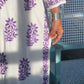 Authentic chikankaari embroidered suit-violet /white