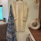 Pakistani embroidered suit with muslin dupatta-1004(N)