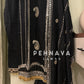 Designer roman silk real mirror work pakistani suit