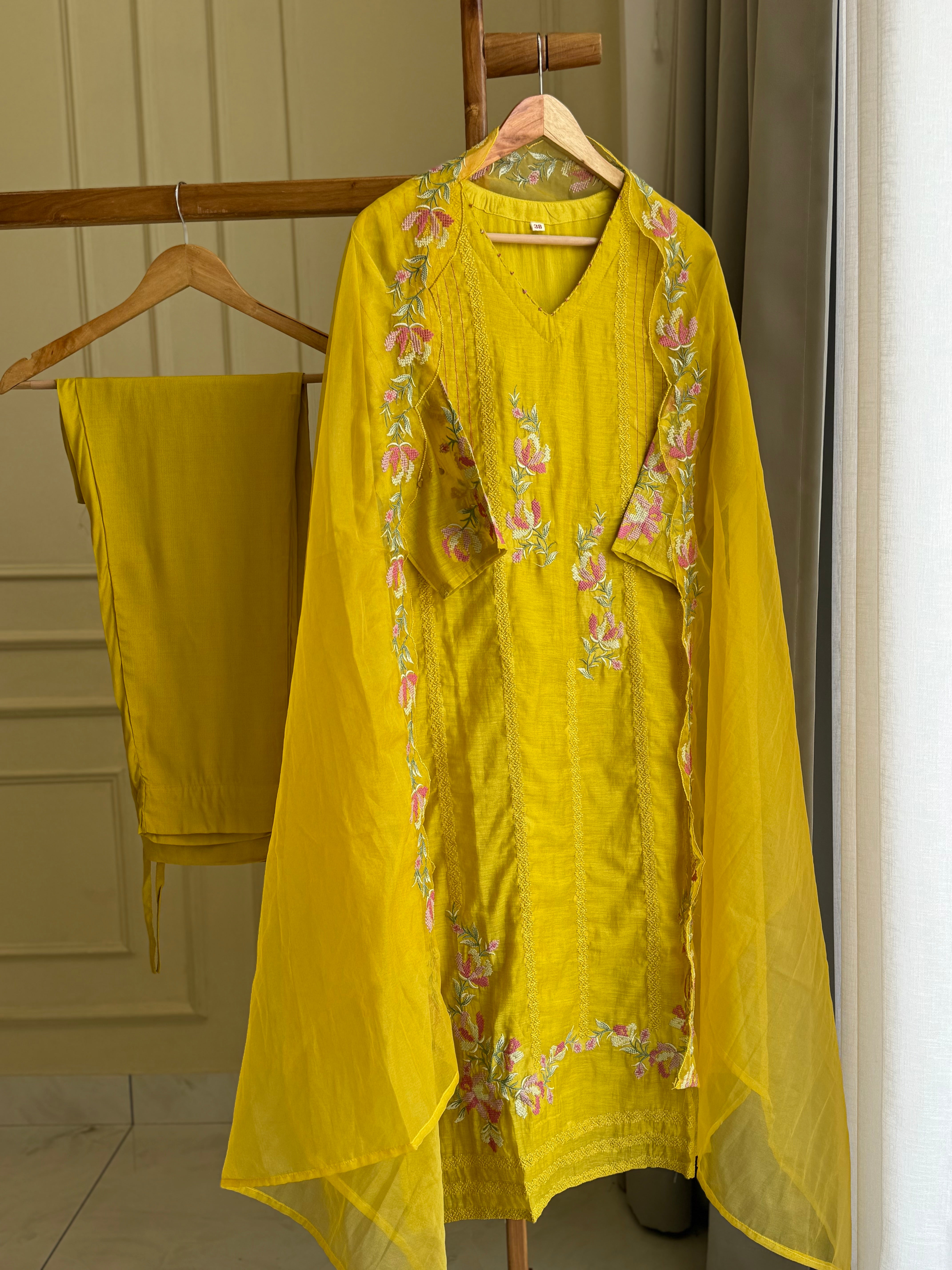 Premium mul chandheri embroidered  suit