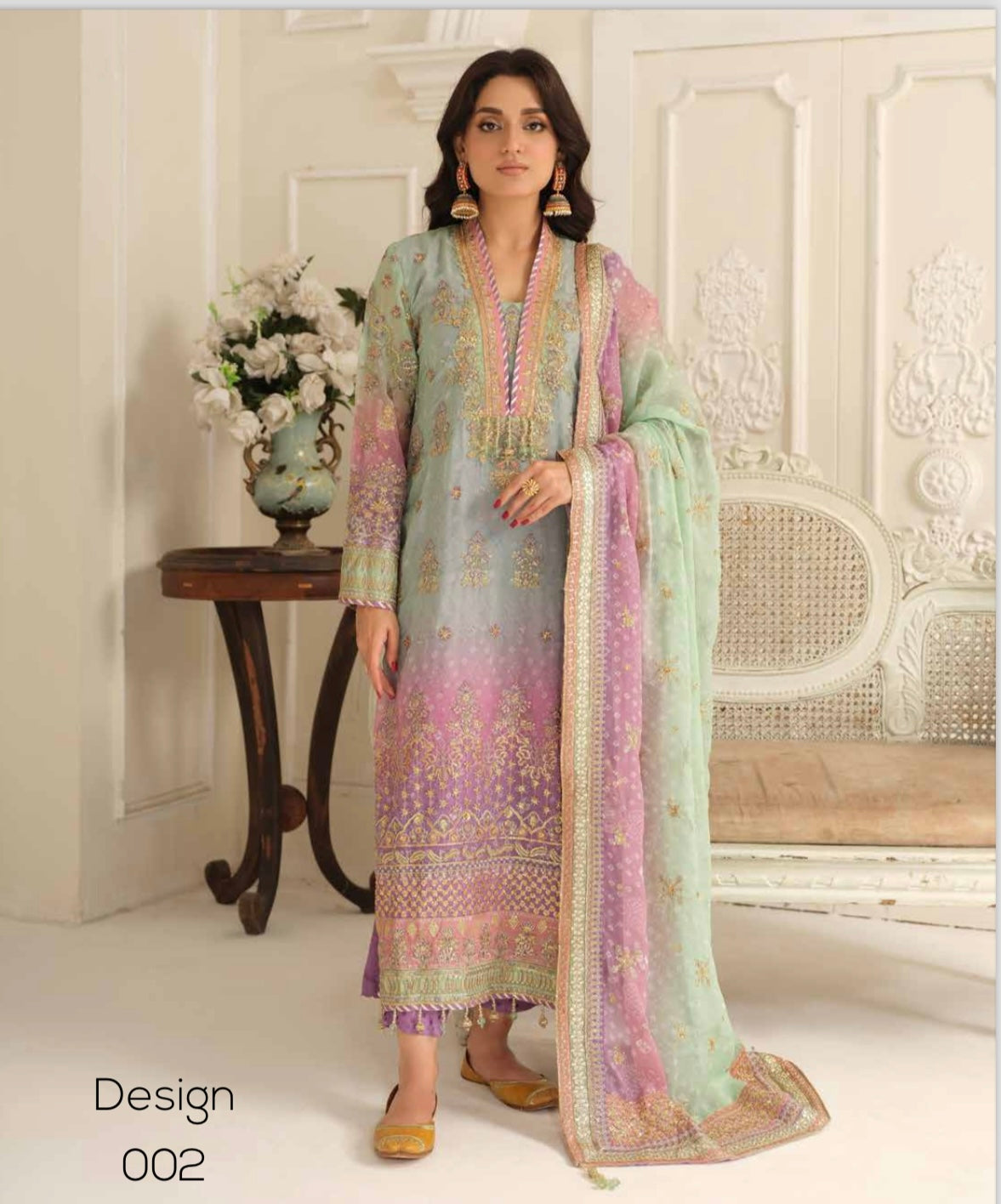 Pure chiffon semi stitched suit-n2