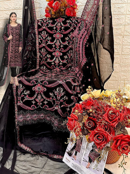 Georgette embroidered party wear-1585