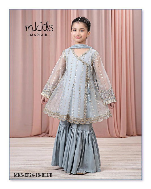 Kids party wear -ready to wear MKS-EF24-18-BLUE