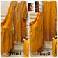 Georgette embroidered party wear-yellow