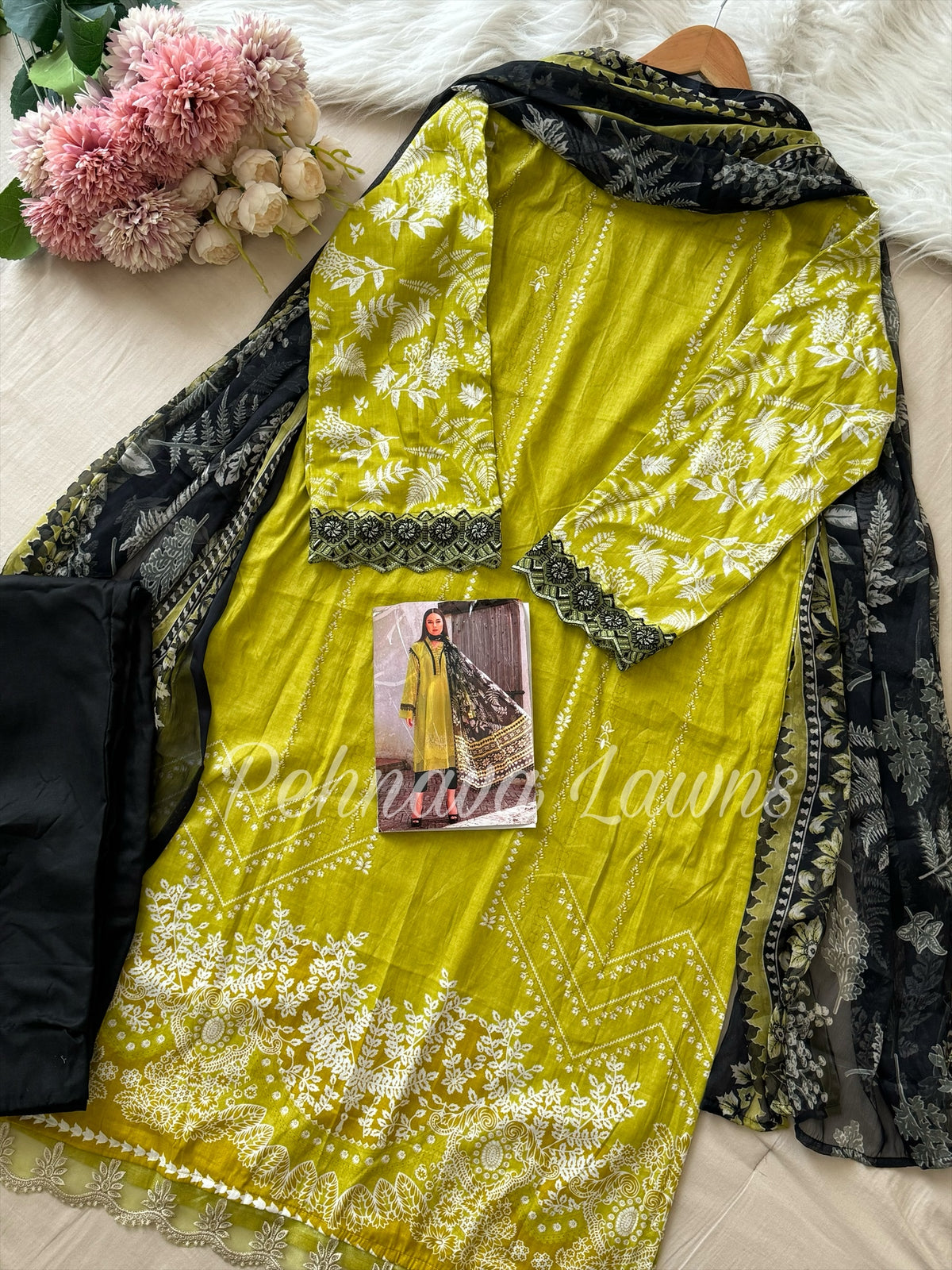 Co-ord suit with chiffon dupatta-basics 3236/411