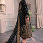 Georgette embroidered party wear-black