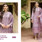 Embroidered cotton suit with chiffon dupatta - 3431