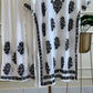 Authentic chikankaari embroidered suit-black and white