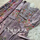 Paki printed suit with embroidered patches -1001